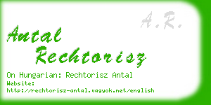 antal rechtorisz business card